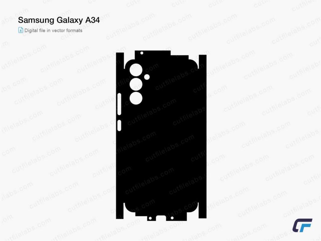 Samsung Galaxy A34 Cut File Template