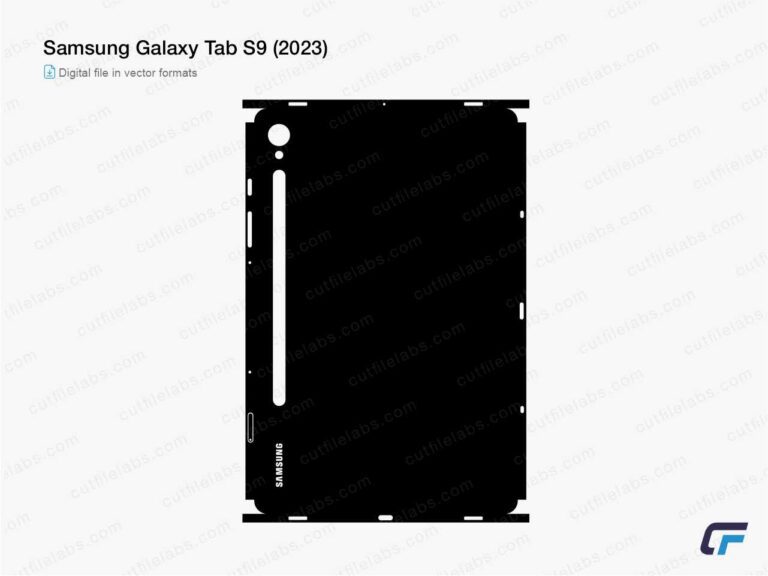 Samsung Galaxy Tab S9 (2023) Cut File Template