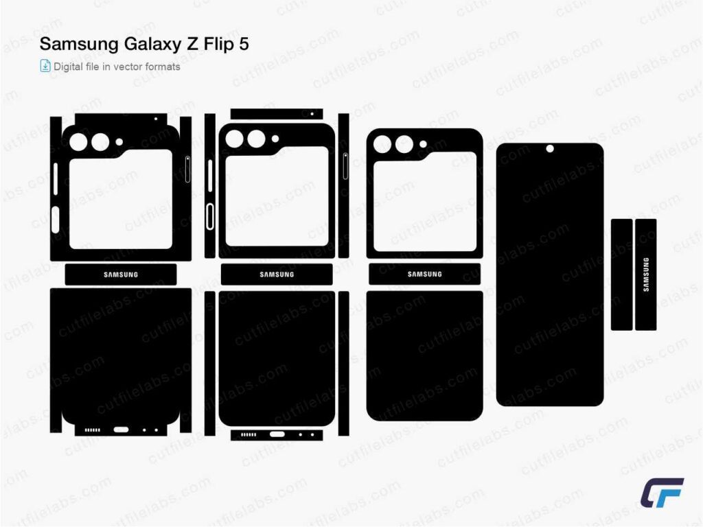 Samsung Galaxy Z Flip 5 Cut File Template