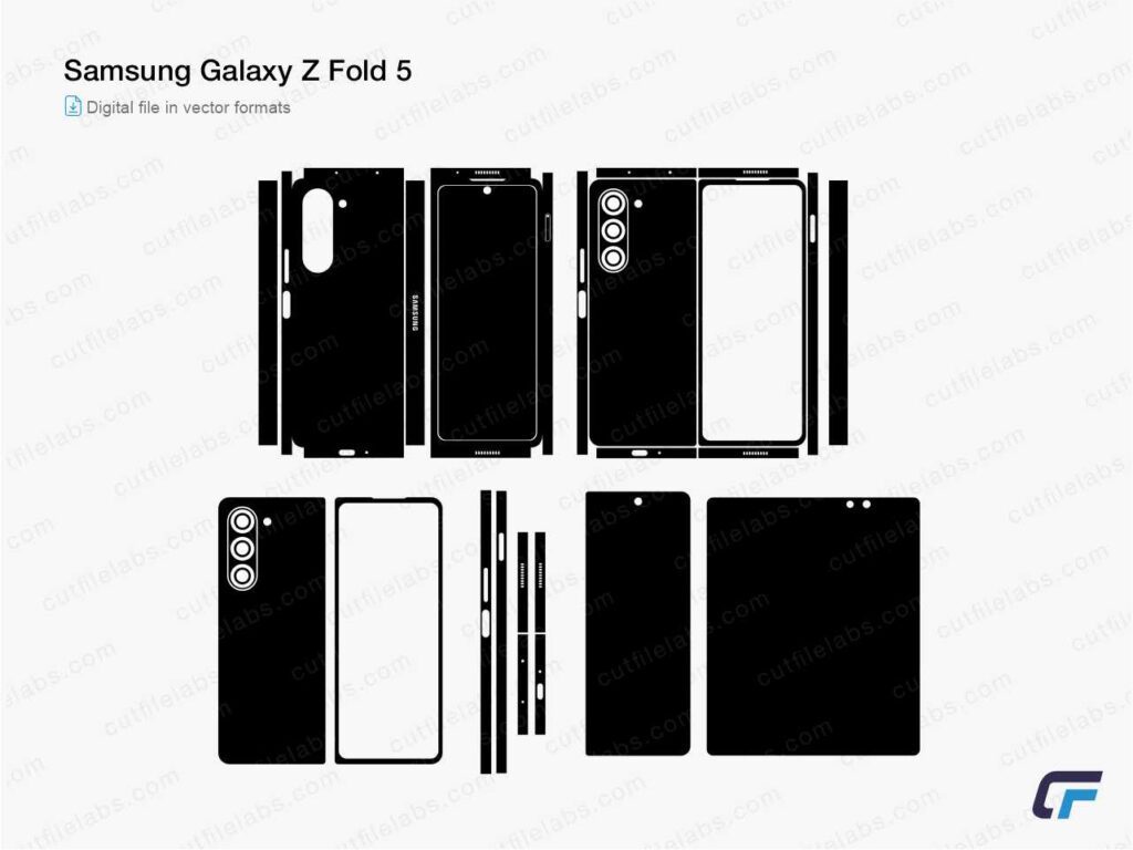 Samsung Galaxy Z Fold 5 Cut File Template