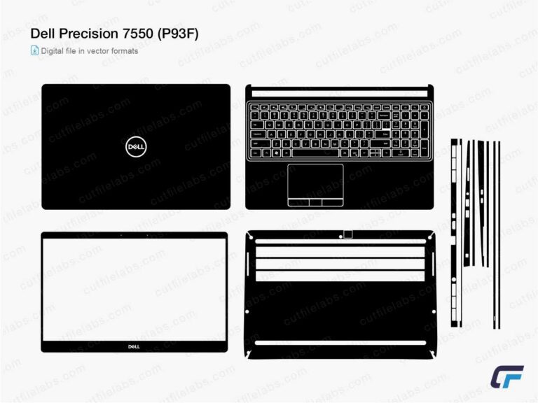 Dell Precision 7550 (P93F) (2020) Cut File Template