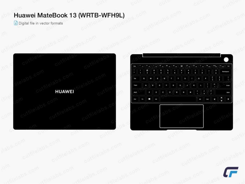 Huawei MateBook 13 (WRTB-WFH9L) (2018) Cut File Template