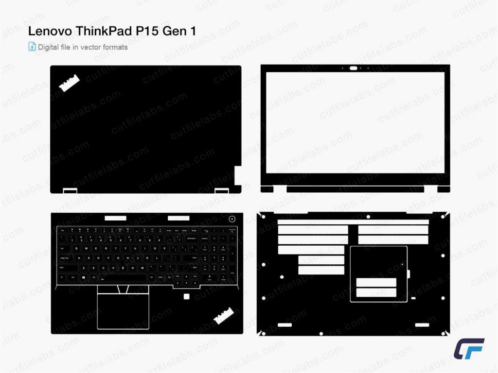 Lenovo ThinkPad P15 Gen 1 (2020) Cut File Template