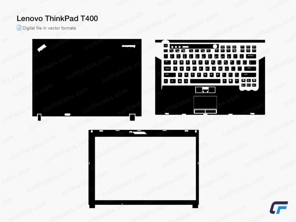 Lenovo ThinkPad T400 (2007) Cut File Template
