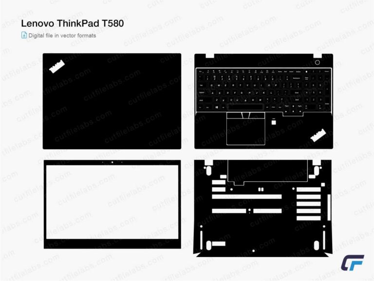 Lenovo ThinkPad T580 (2018) Cut File Template