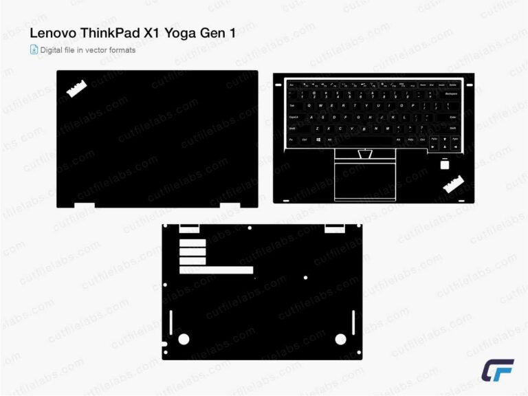 Lenovo ThinkPad X1 Yoga Gen 1 (2016) Cut File Template