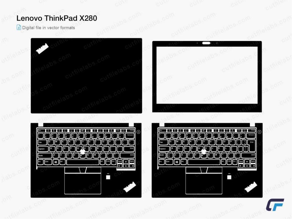 Lenovo ThinkPad X280 (2018) Cut File Template