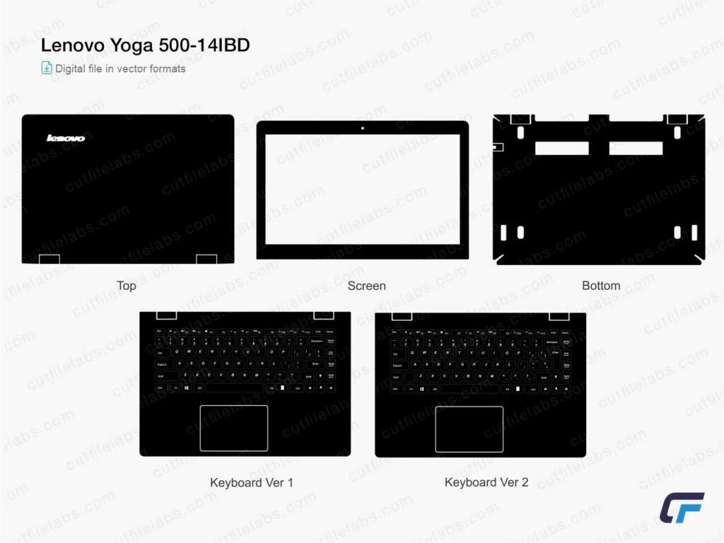 Lenovo Yoga 500-14IBD Cut File Template