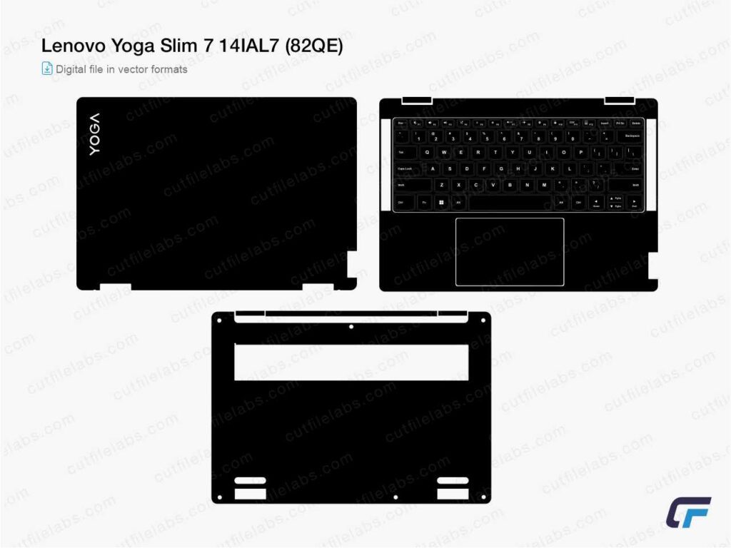 Lenovo Yoga Slim 7 14IAL7 (82QE) Cut File Template