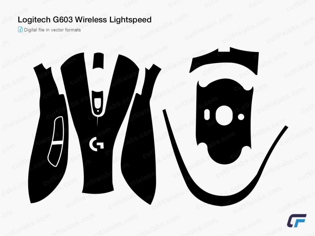 Logitech G603 Wireless Lightspeed Cut File Template