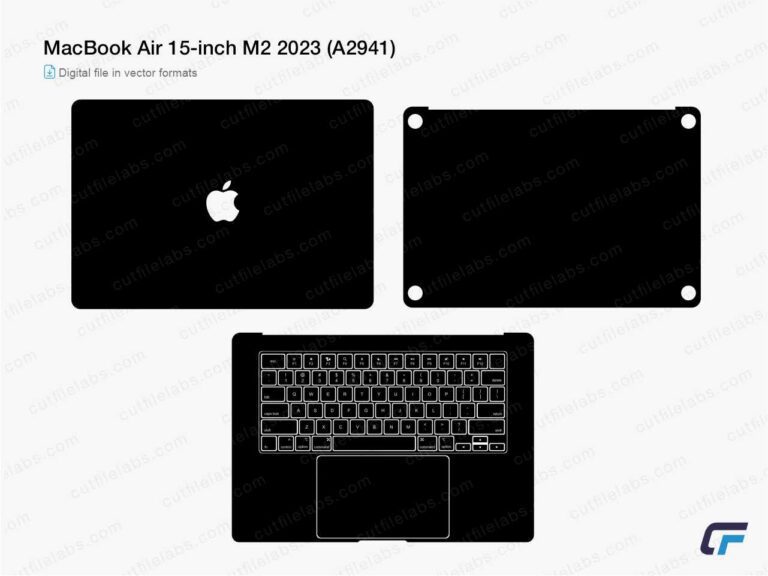 MacBook Air 15-inch M2 2023 (A2941) Cut File Template