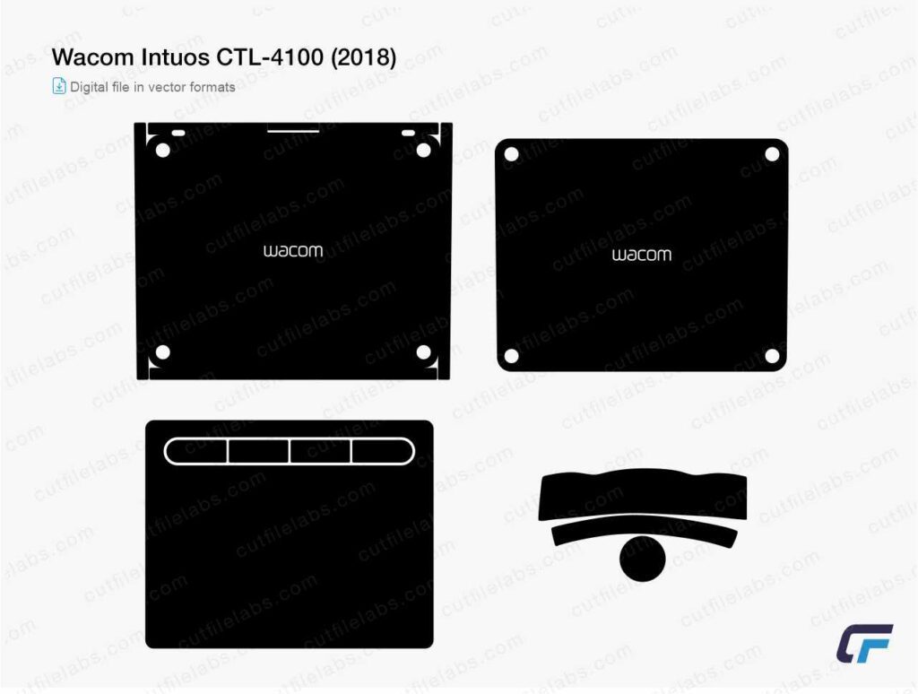 Wacom Intuos CTL-4100 (2018) Cut File Template