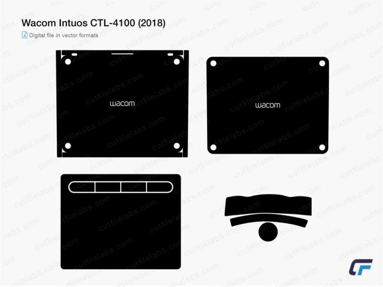 Wacom Intuos CTL-4100 (2018) Cut File Template