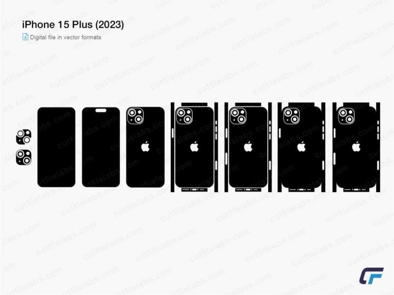 iPhone 15 Plus (2023) Cut File Template
