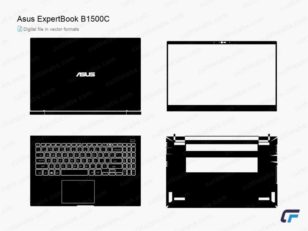 Asus ExprertBook B1500C Cut File Template