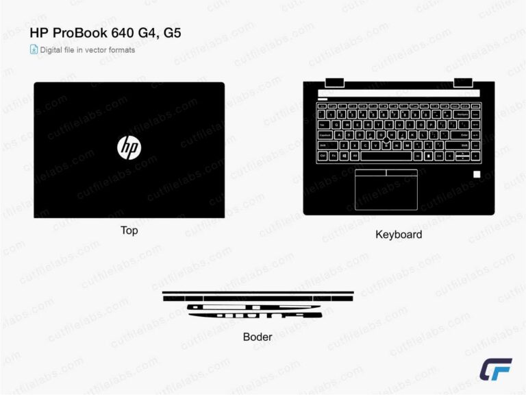HP ProBook 640 G4, G5 Cut File Template