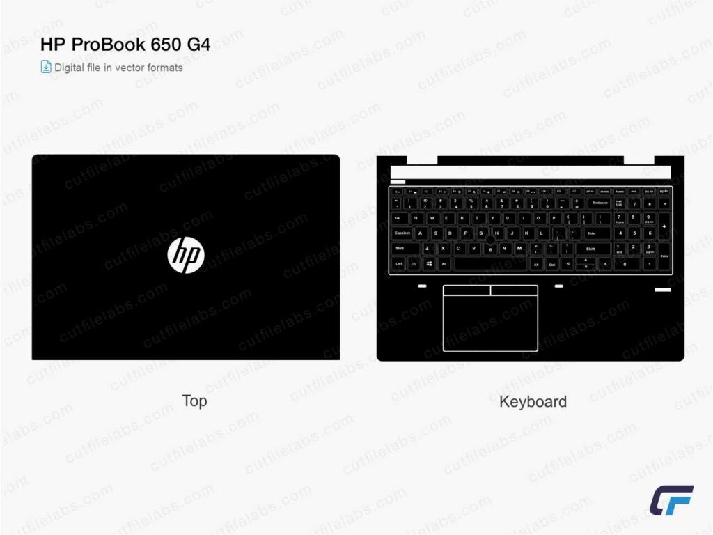 HP ProBook 650 G4 Cut File Template