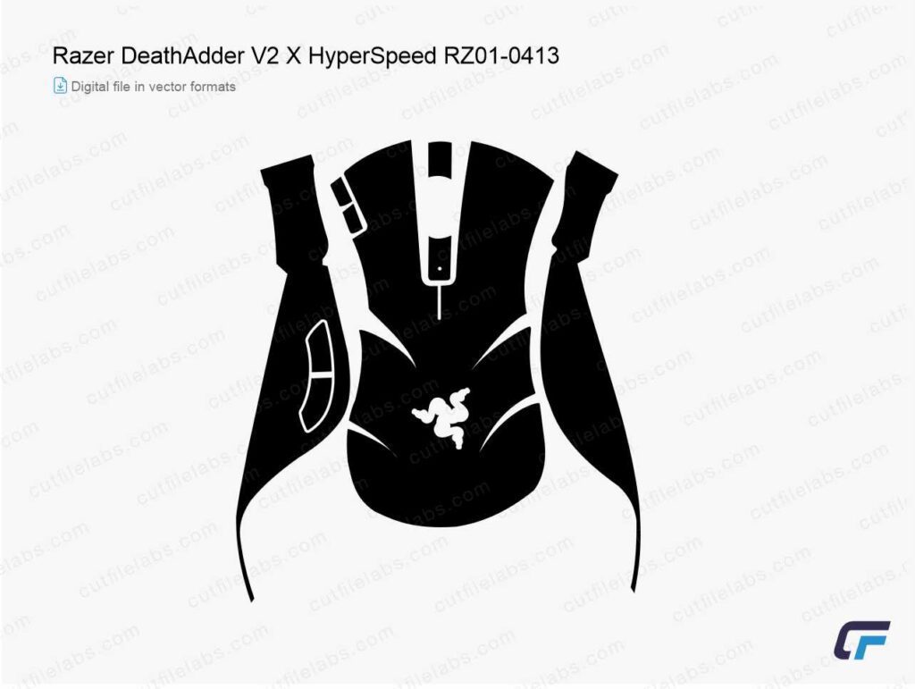 Razer DeathAdder V2 X HyperSpeed RZ01-0413 (2021) Cut File Template