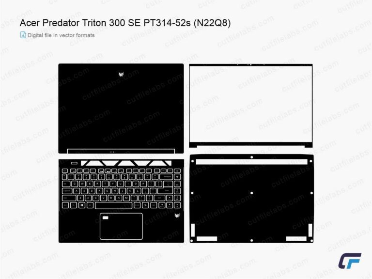 Acer Predator Triton 300 SE PT314-52s (N22Q8) (2021) Cut File Template
