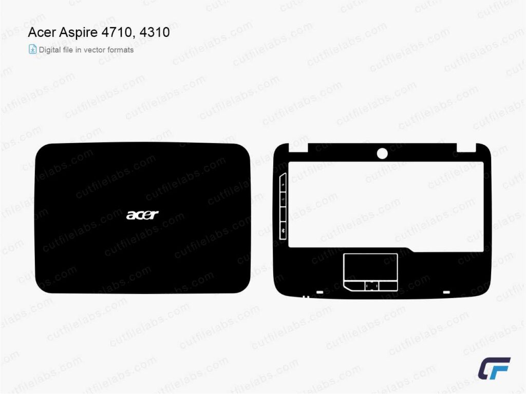 Acer Aspire 4710, 4310 (2008) Cut File Template