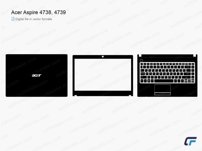 Acer Aspire 4738, 4739 (2010, 2012) Cut File Template