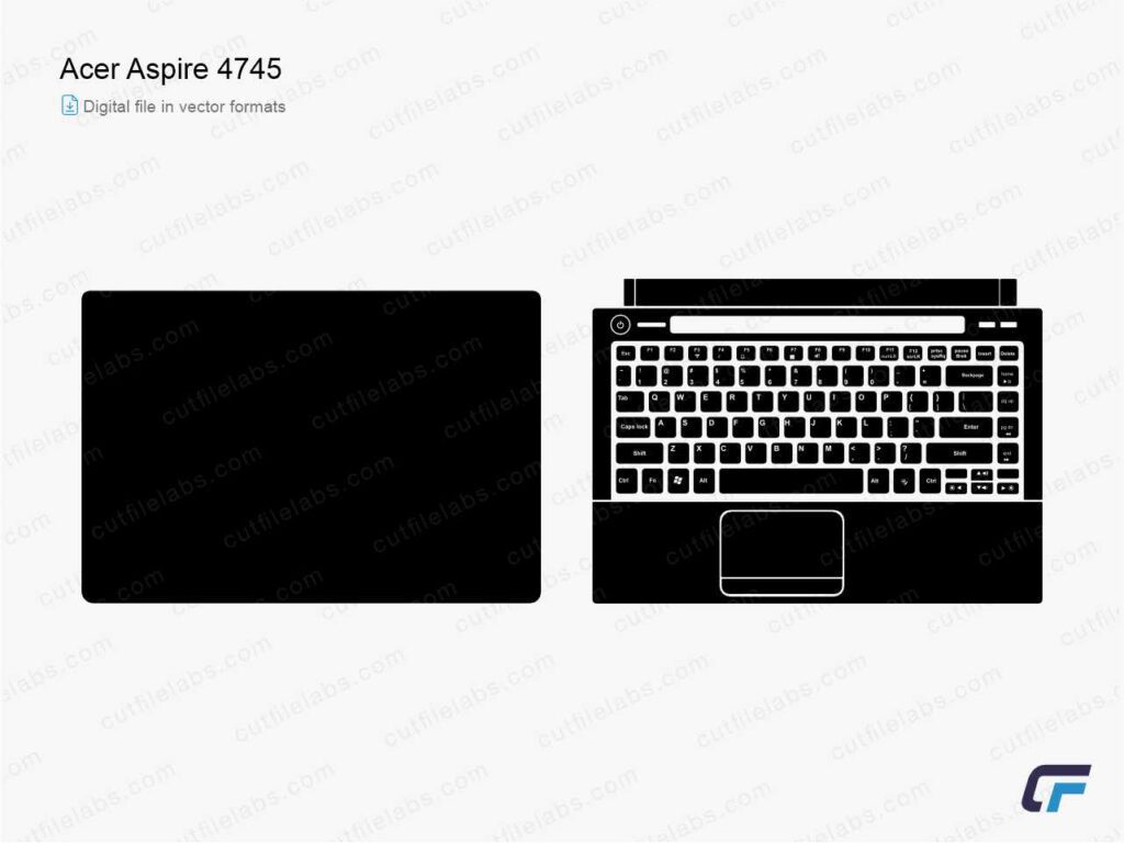 Acer Aspire 4745 (2010) Cut File Template