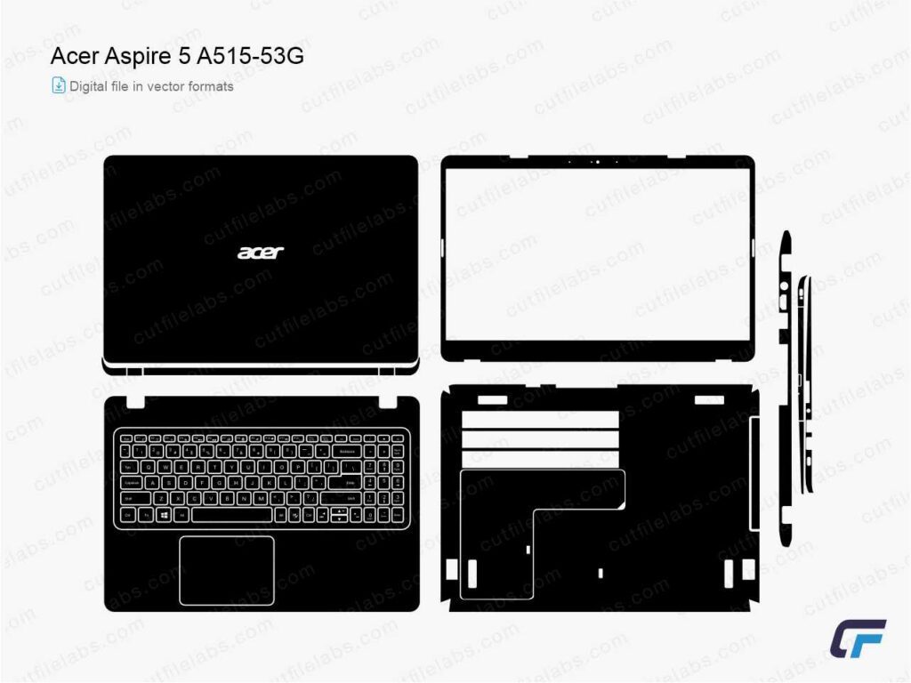 Acer Aspire 5 A515-53 (53G) Cut File Template