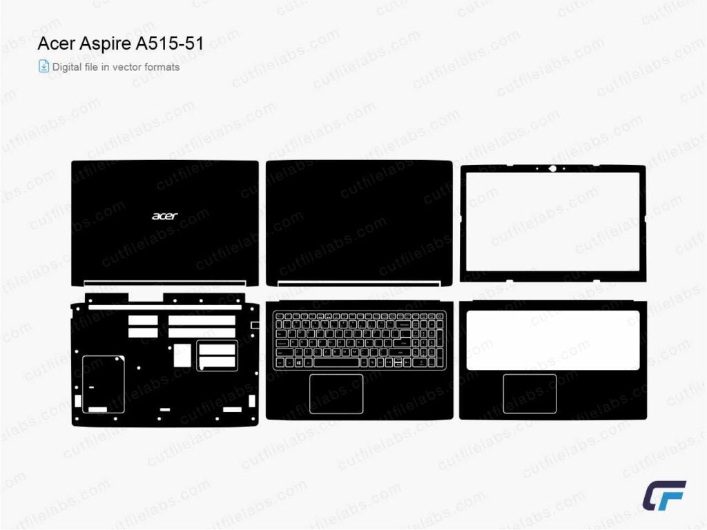 Acer Aspire A515-51 (2018) Cut File Template