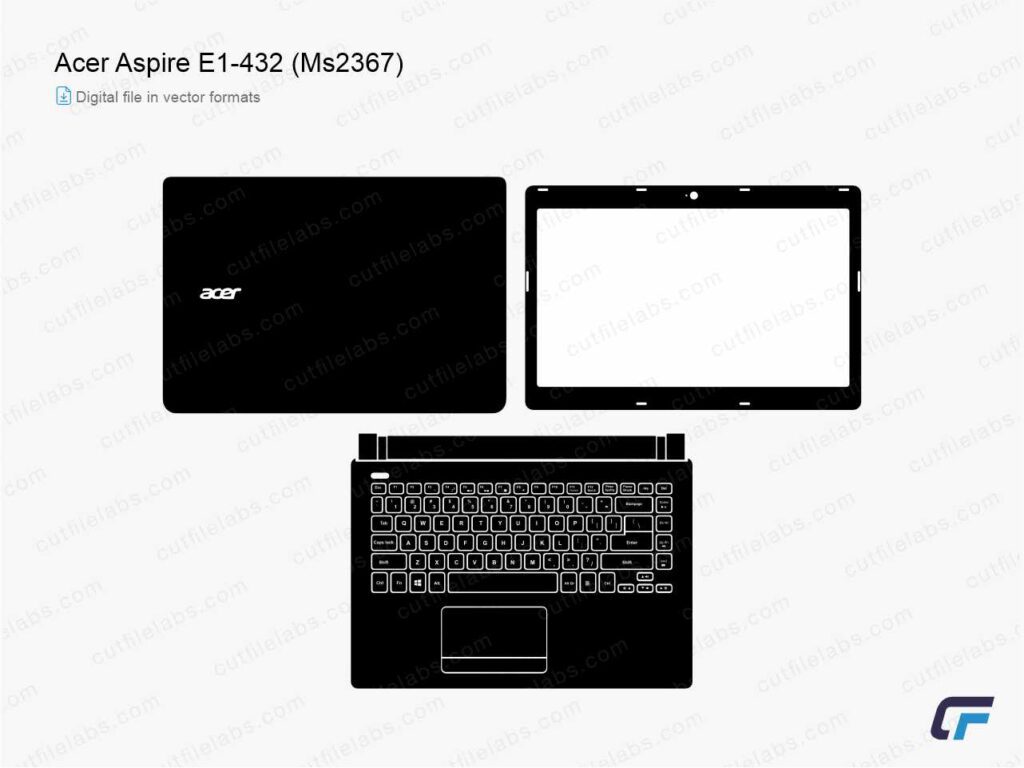 Acer Aspire E1-432 (MS2367) (2014) Cut File Template