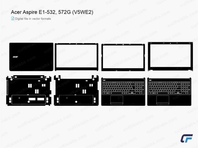 Acer Aspire E1-532, 572G (V5WE2) (2014) Cut File Template