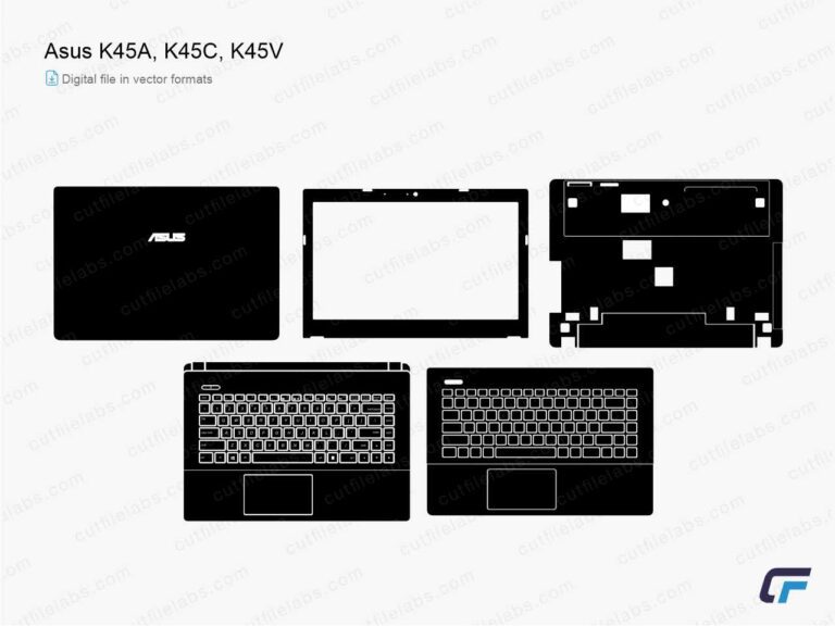 Asus K45A, K45C, K45V (2014) Cut File Template