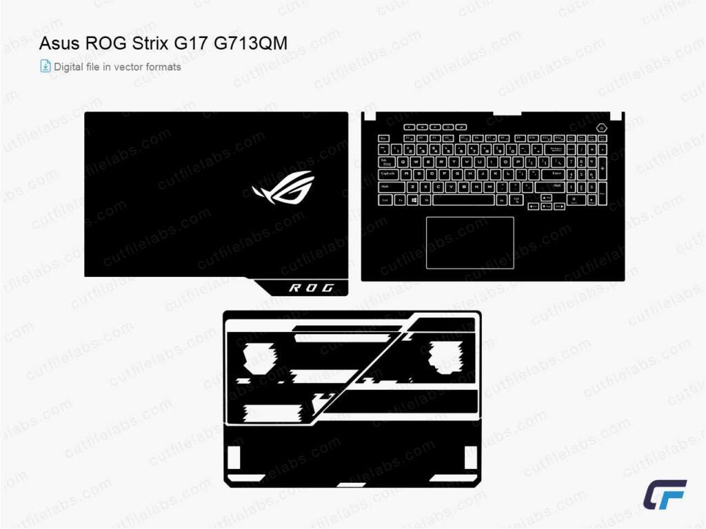 Asus ROG Strix G17 G713QM (2021) Cut File Template
