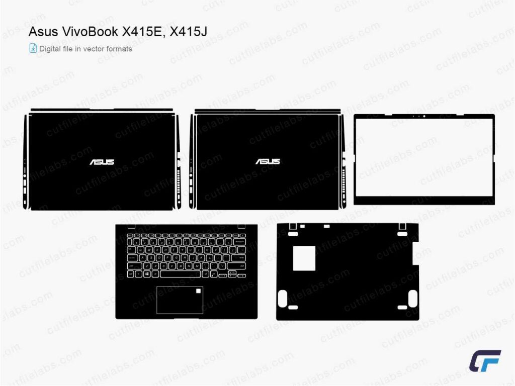 Asus VivoBook X415E, X415J (2021) Cut File Template