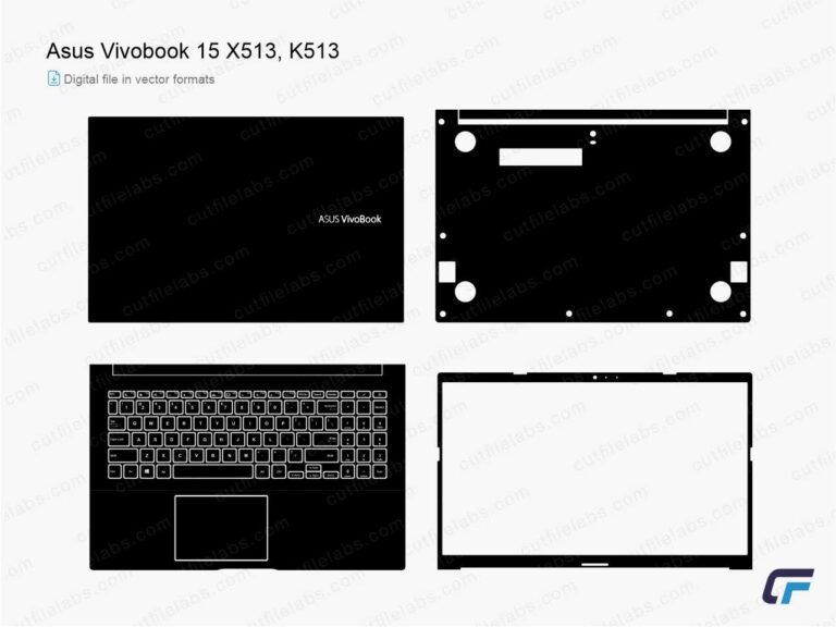 Asus VivoBook 15 X513, K513 (2021) Cut File Template