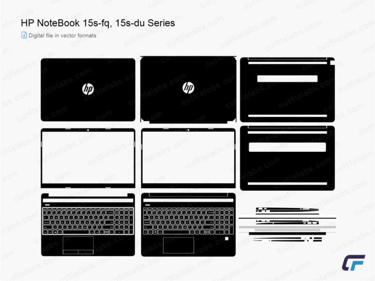 HP NoteBook 15s-fq; 15s-du Series (2021) Cut File Template
