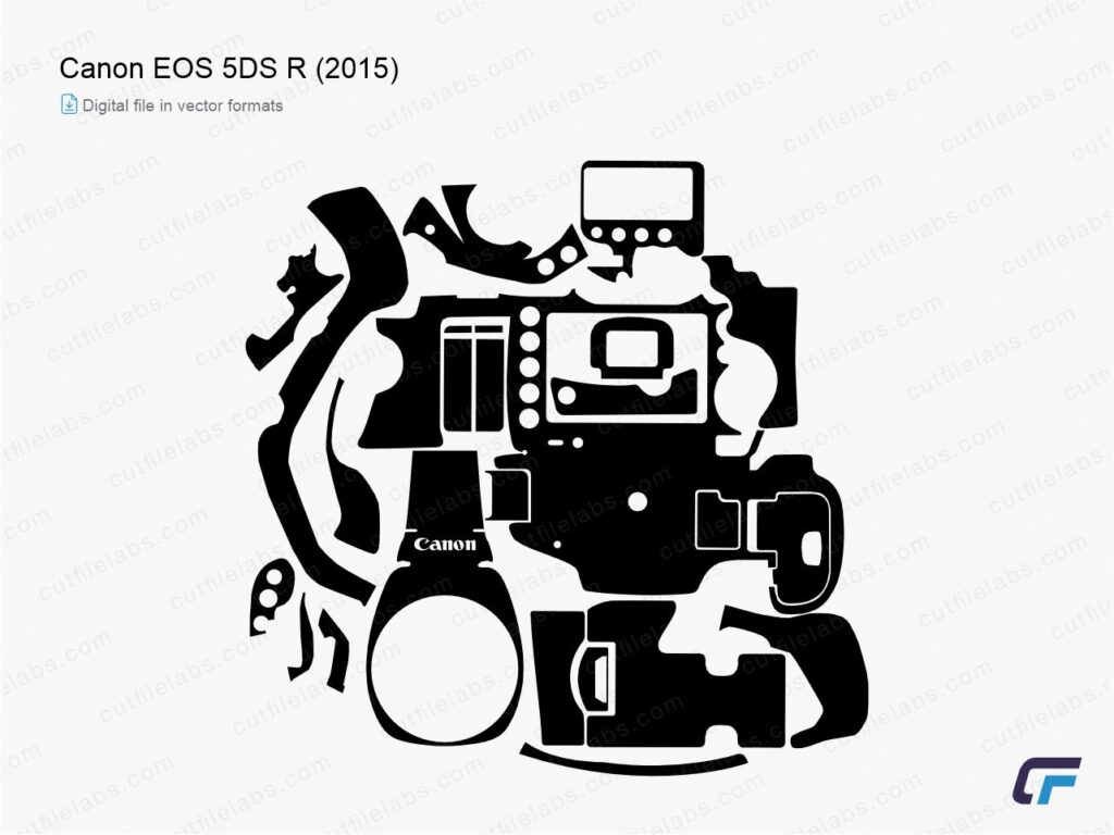 Canon EOS 5DS R (2015) Cut File Template