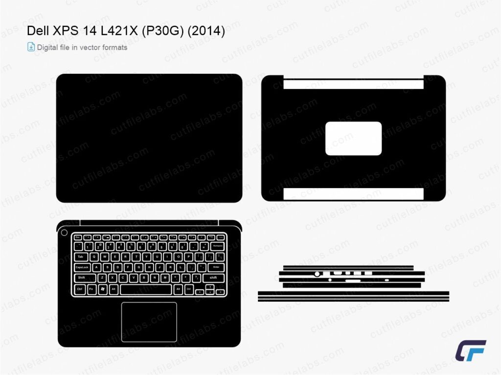 Dell XPS 14 L421X (P30G) (2014) Cut File Template