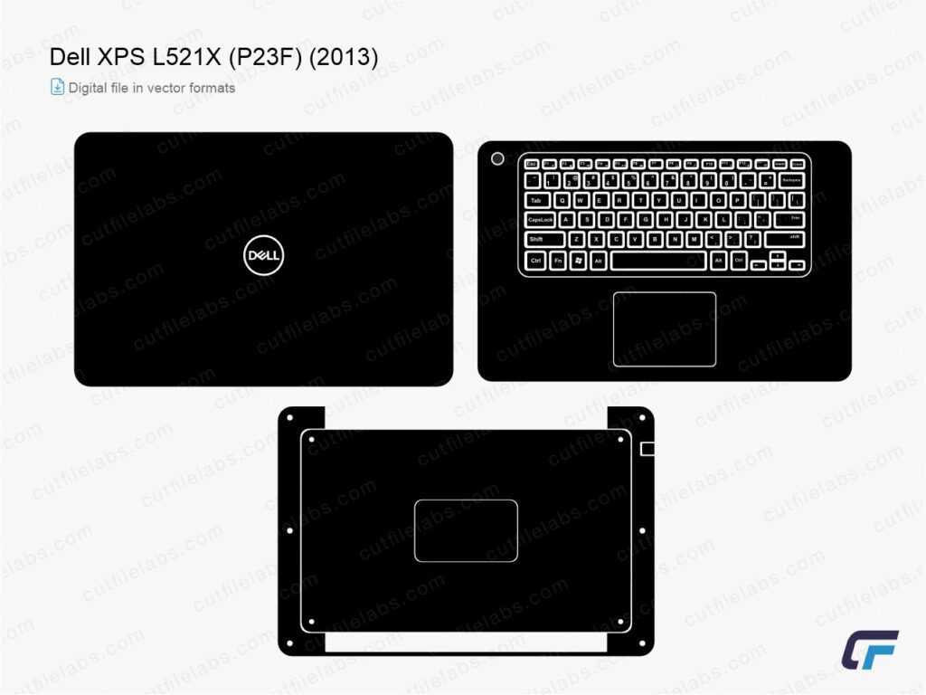 Dell XPS L521X (P23F) (2013) Cut File Template