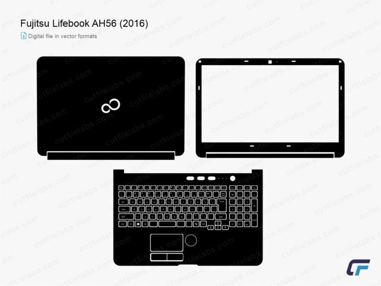 Fujitsu LifeBook AH56 (2016) Cut File Template