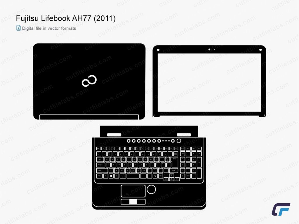 Fujitsu LifeBook AH77 (2011) Cut File Template