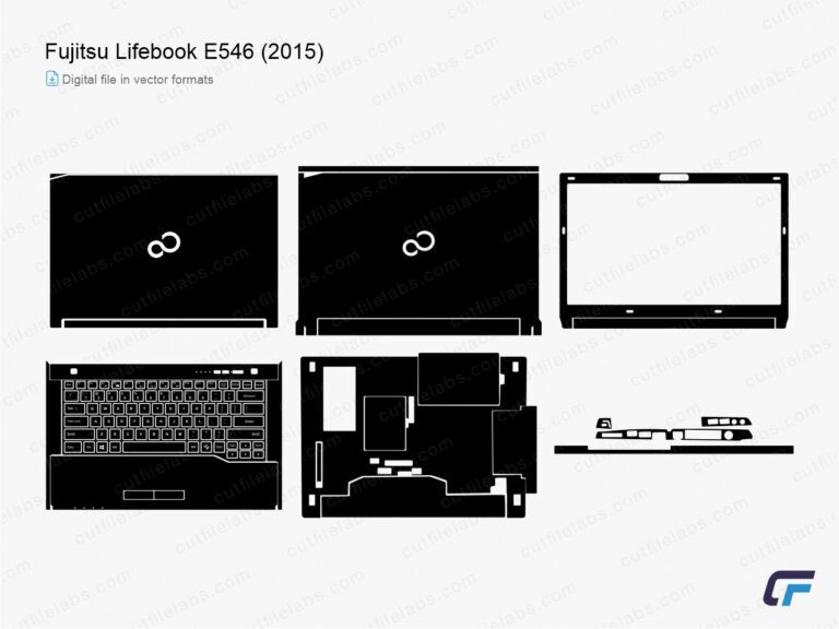 Fujitsu LifeBook E546 (2015) Cut File Template
