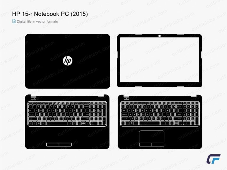 HP 15-r NoteBook PC (2014) Cut File Template