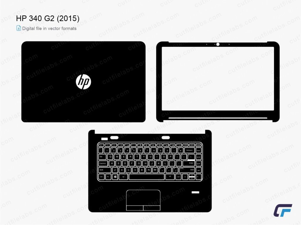HP 340 G2 (2015) Cut File Template