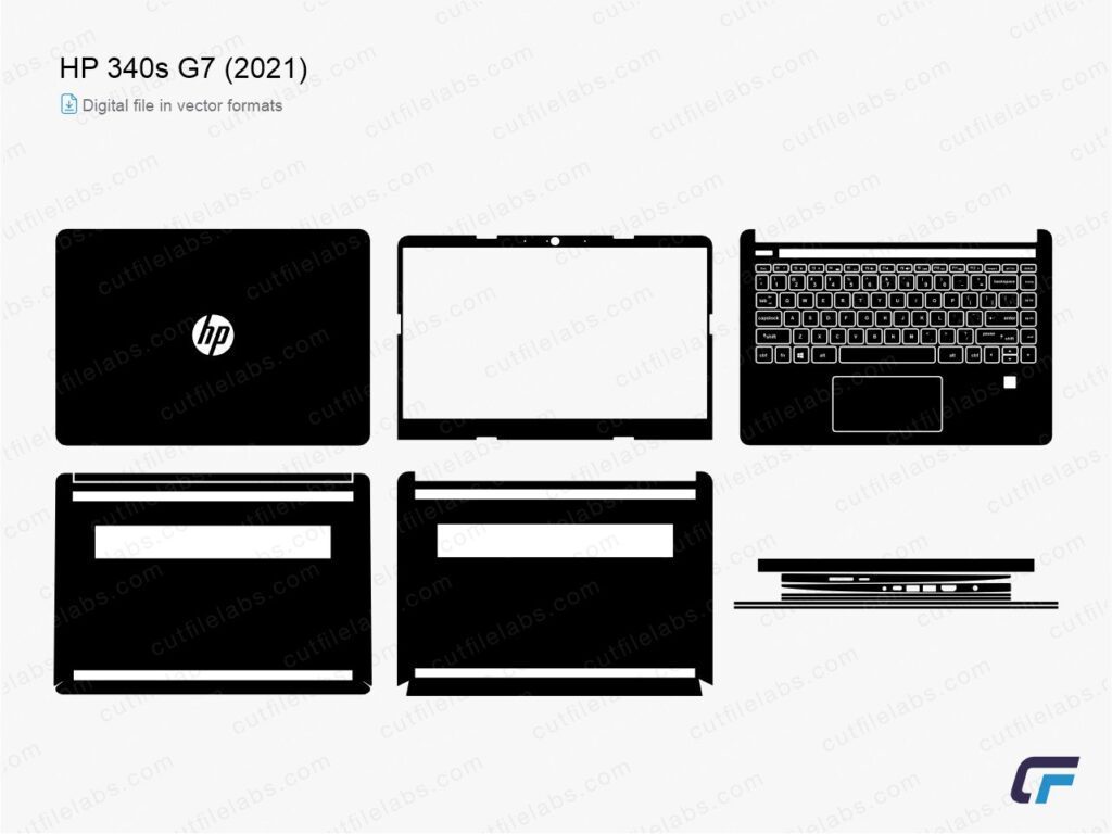 HP 340s G7 (2021) Cut File Template