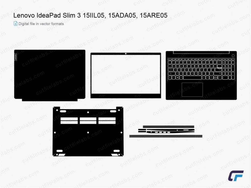 Lenovo IdeaPad Slim 3 15IIL05, 15ADA05, 15ARE05 (2020) Cut File Template