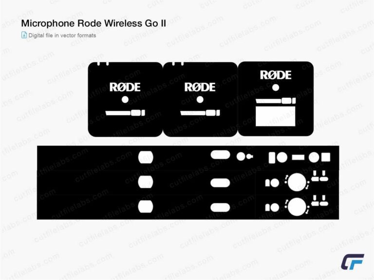Microphone Rode Wireless Go II (2021) Cut File Template