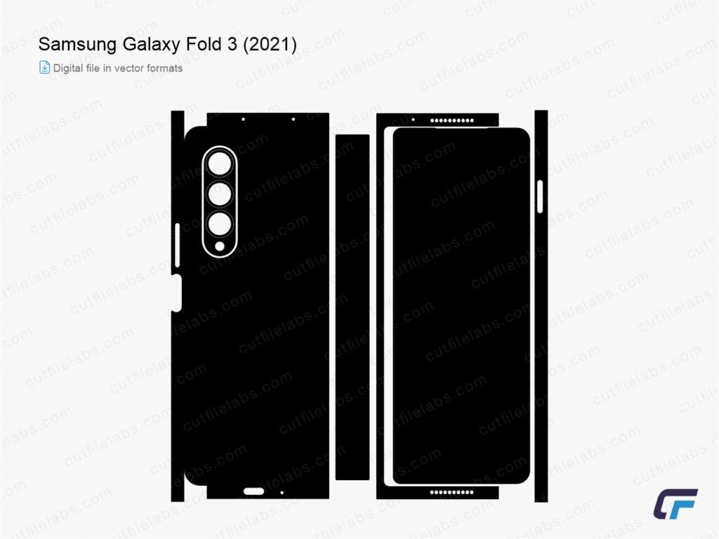 Samsung Galaxy Fold 3 (2021) Cut File Template