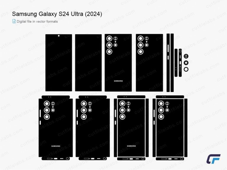 Samsung Galaxy S24 Ultra (2024) Cut File Template