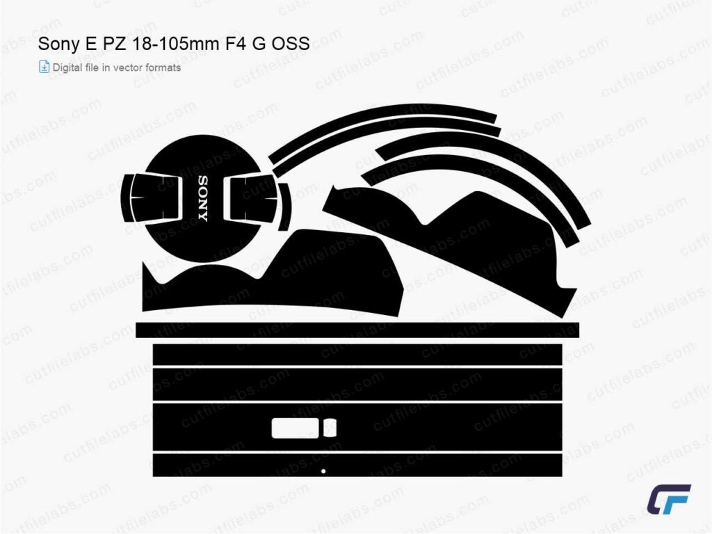 Sony E PZ 18-105mm F4 G OSS (2013) Cut File Template