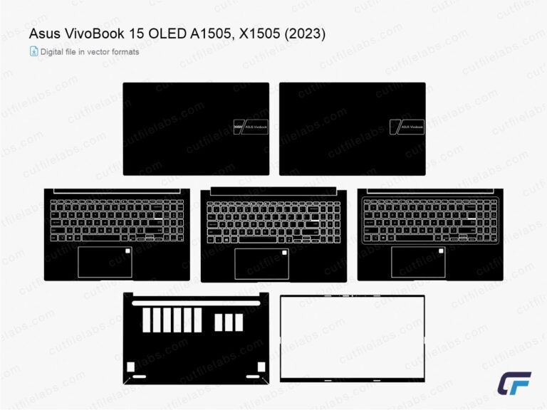 Asus VivoBook 15 OLED A1505, X1505 (2023) Cut File Template